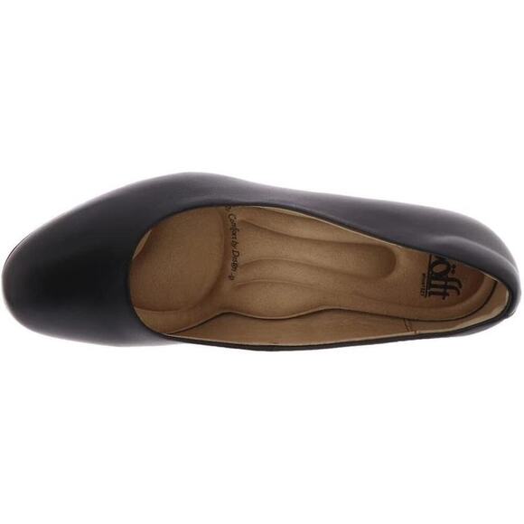 Sofft Lana Suede Block Heels Shoes Closed Toe Leather Black Size 11M NWB - Picture 3 of 12